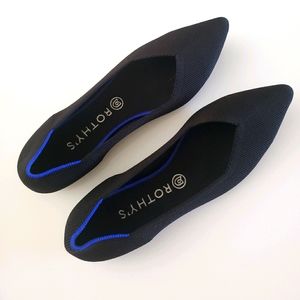 Rothy's Pointed-Toe Black Flats- In Box